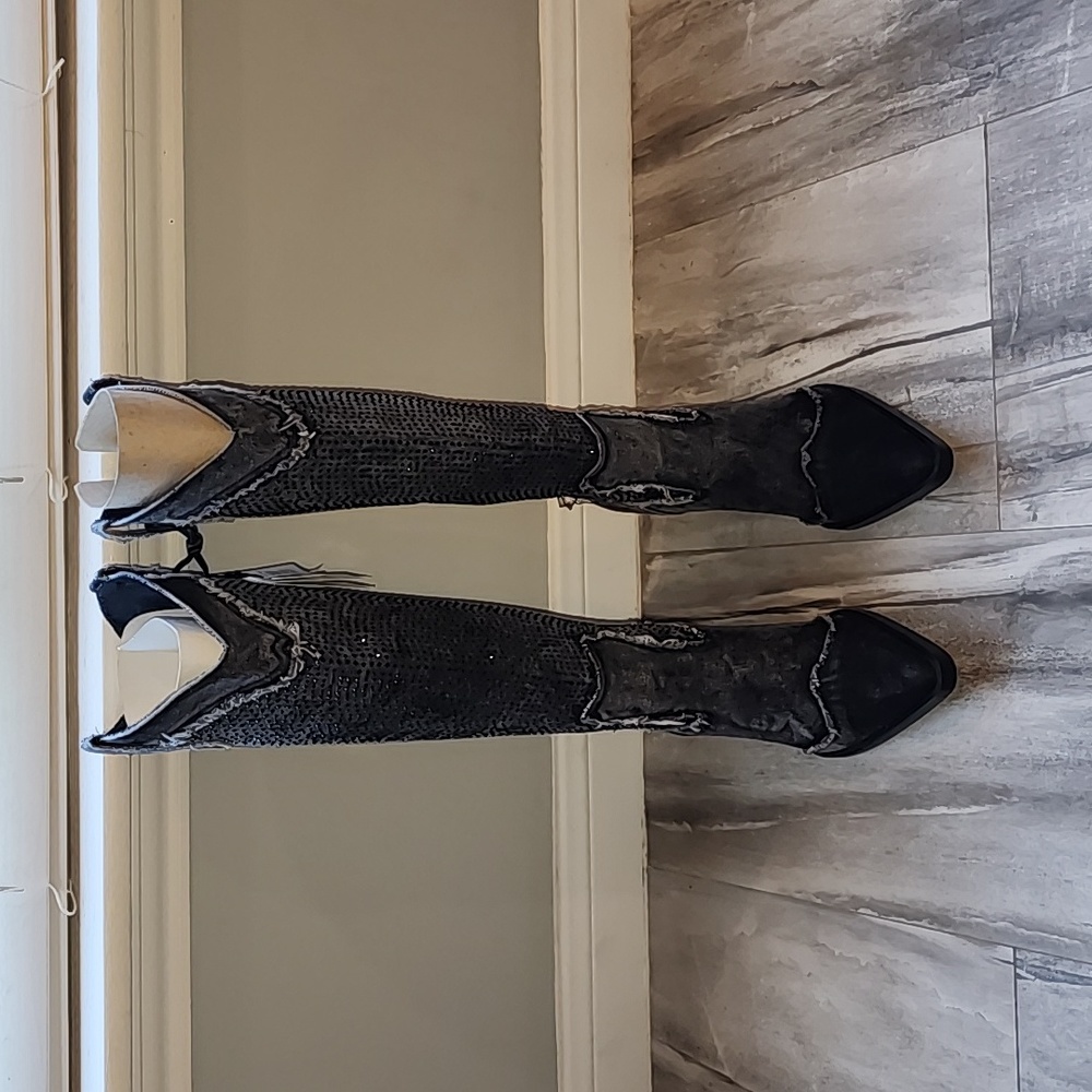 Zara Denim Boots 🐴